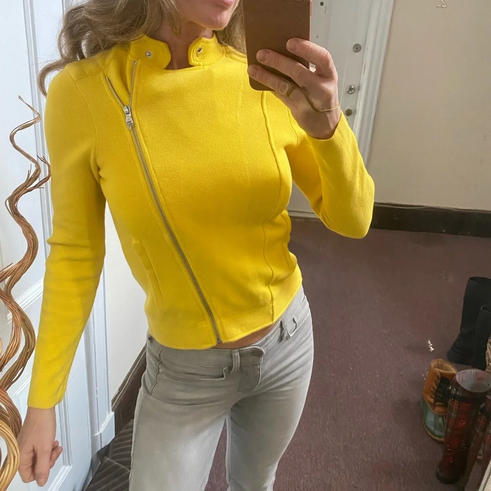 NWOT! Lauren Ralph Lauren Womens Petite
Moto Jacket Yellow SP - Picture 6 of 12